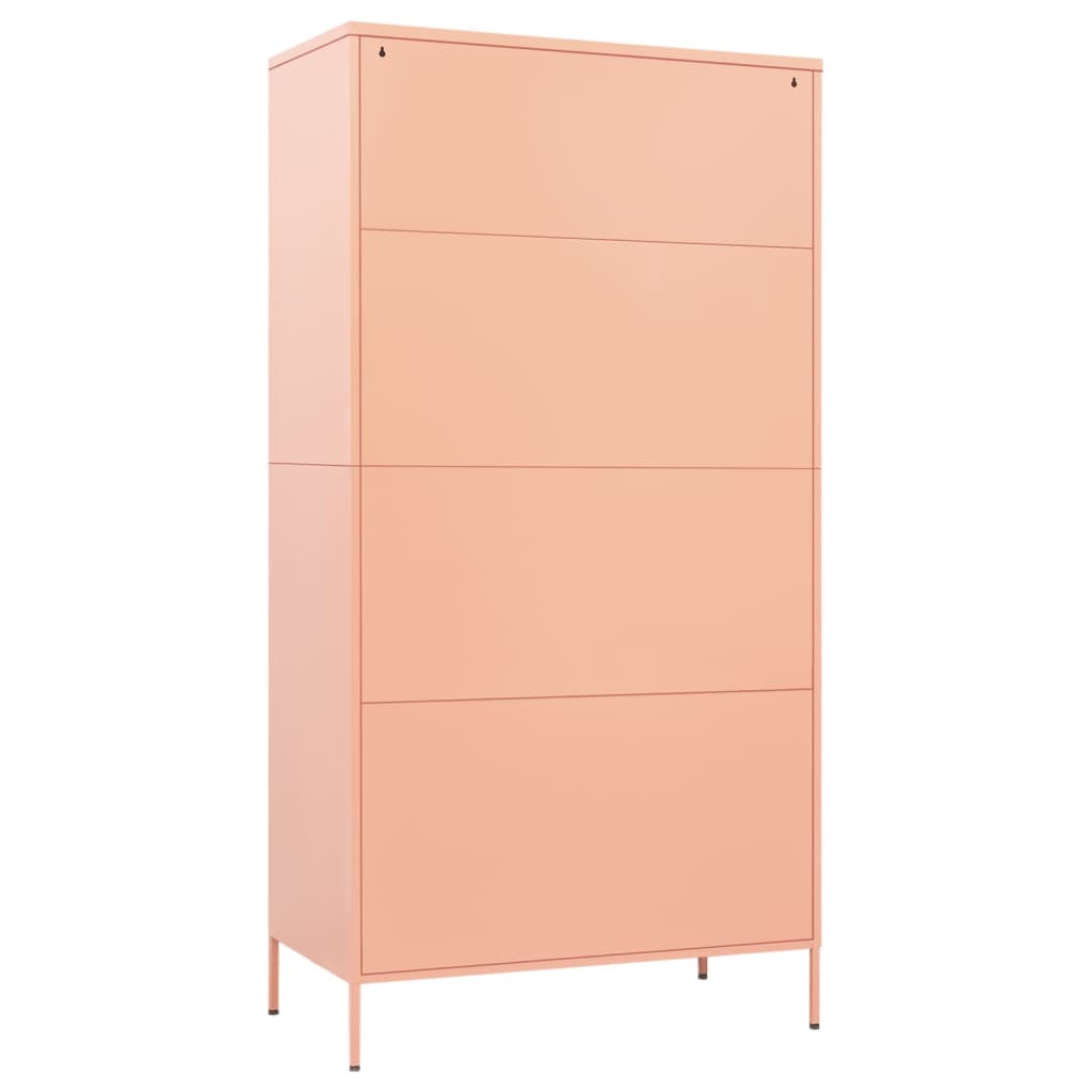 Kleiderschrank Rosa 90x50x180 cm Stahl