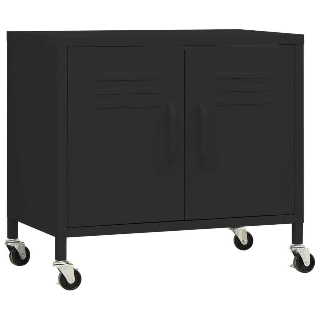 Lagerschrank Schwarz 60x35x56 cm Stahl