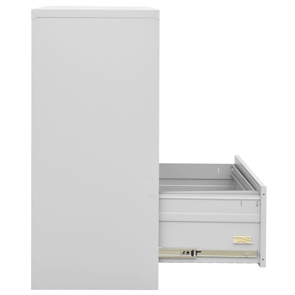 Aktenschrank Hellgrau 90x46x103 cm Stahl