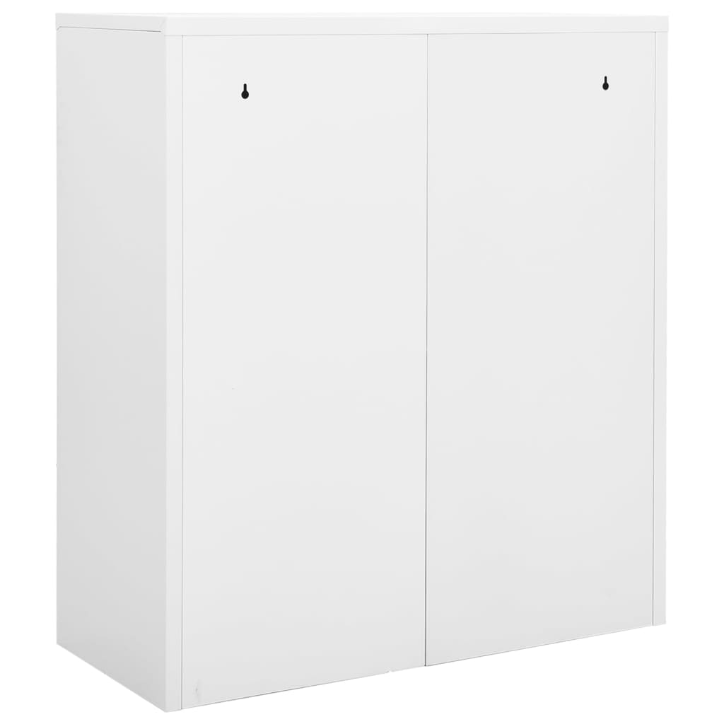 Büroschrank Weiß 90x40x102 cm Stahl