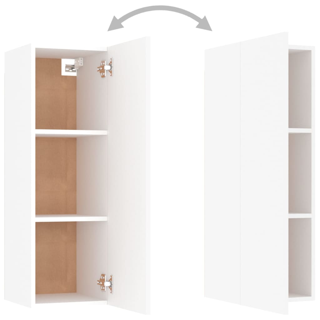 3-tlg. TV-Schrank-Set Weiß Holzwerkstoff