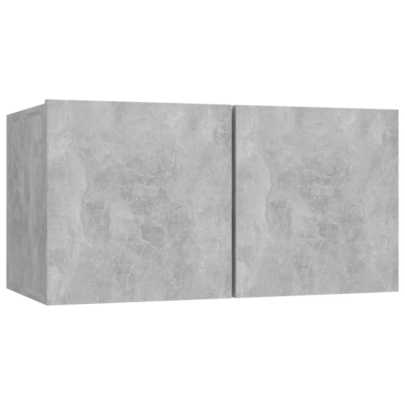 7-tlg. TV-Schrank-Set Betongrau Holzwerkstoff