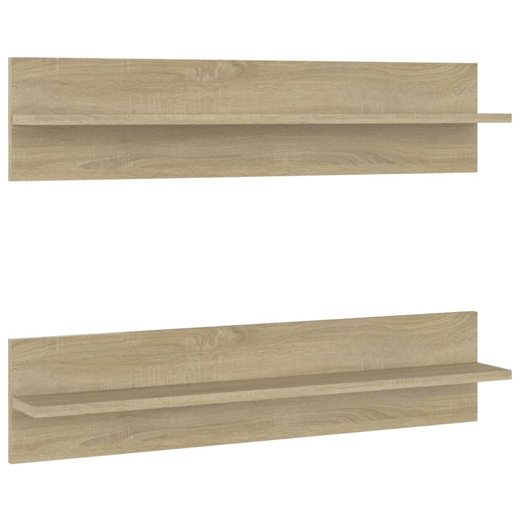 Wandregale 2 Stk. Sonoma-Eiche 80x11,5x18 cm Holzwerkstoff