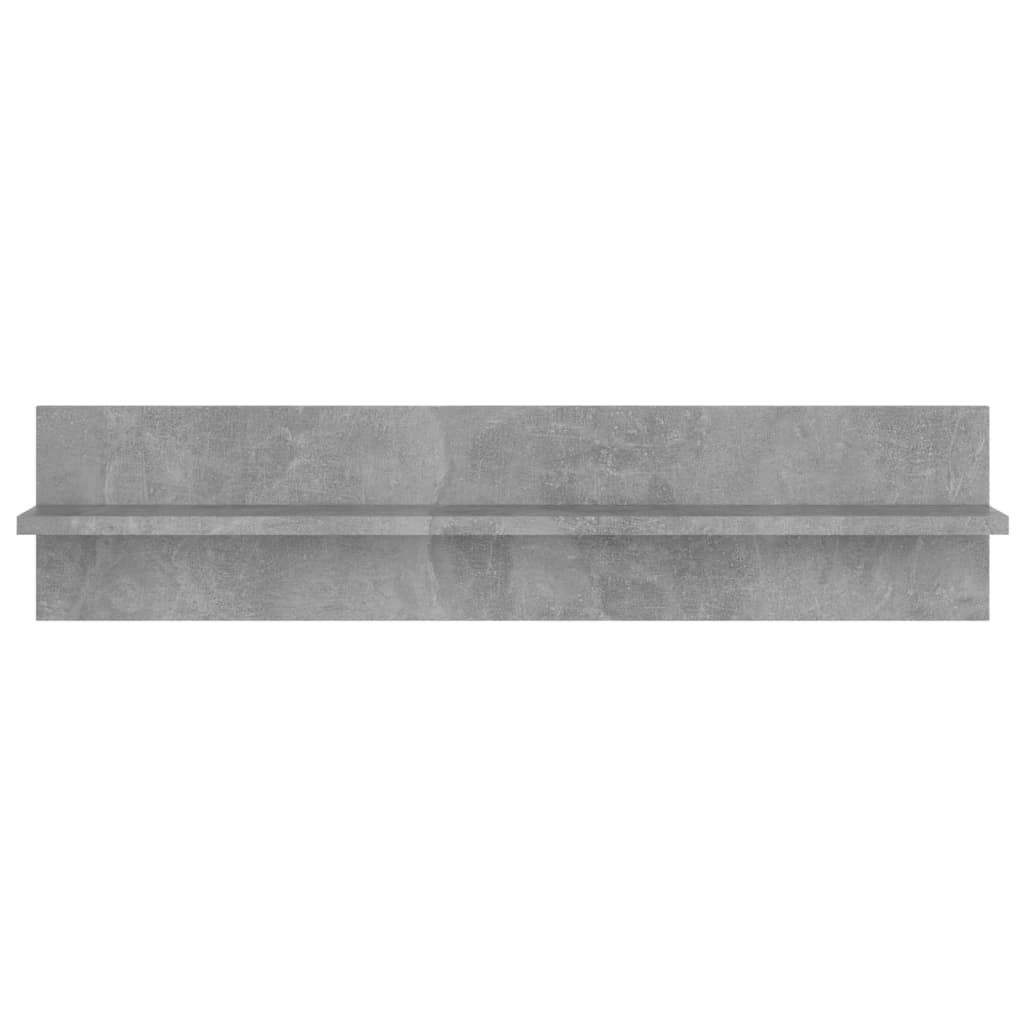 Wandregale 2 Stk. Betongrau 80x11,5x18 cm Holzwerkstoff