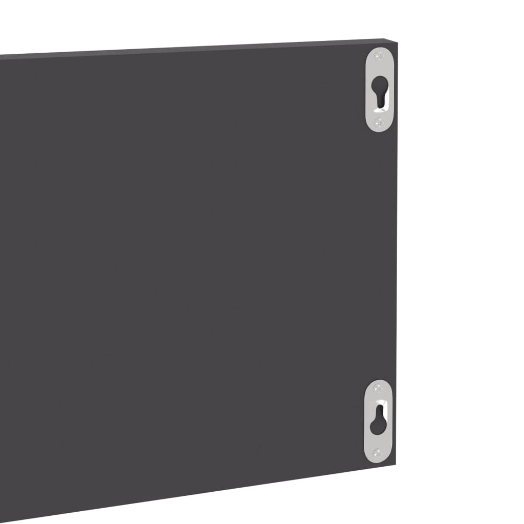 Wandregale 2 Stk. Hochglanz-Grau 80x11,5x18 cm Holzwerkstoff