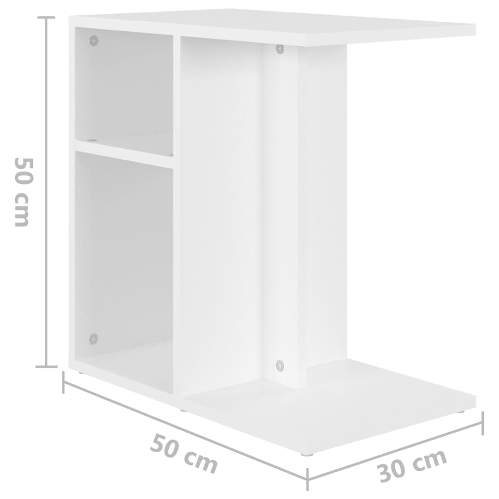 Beistelltisch Weiß 50x30x50 cm Holzwerkstoff