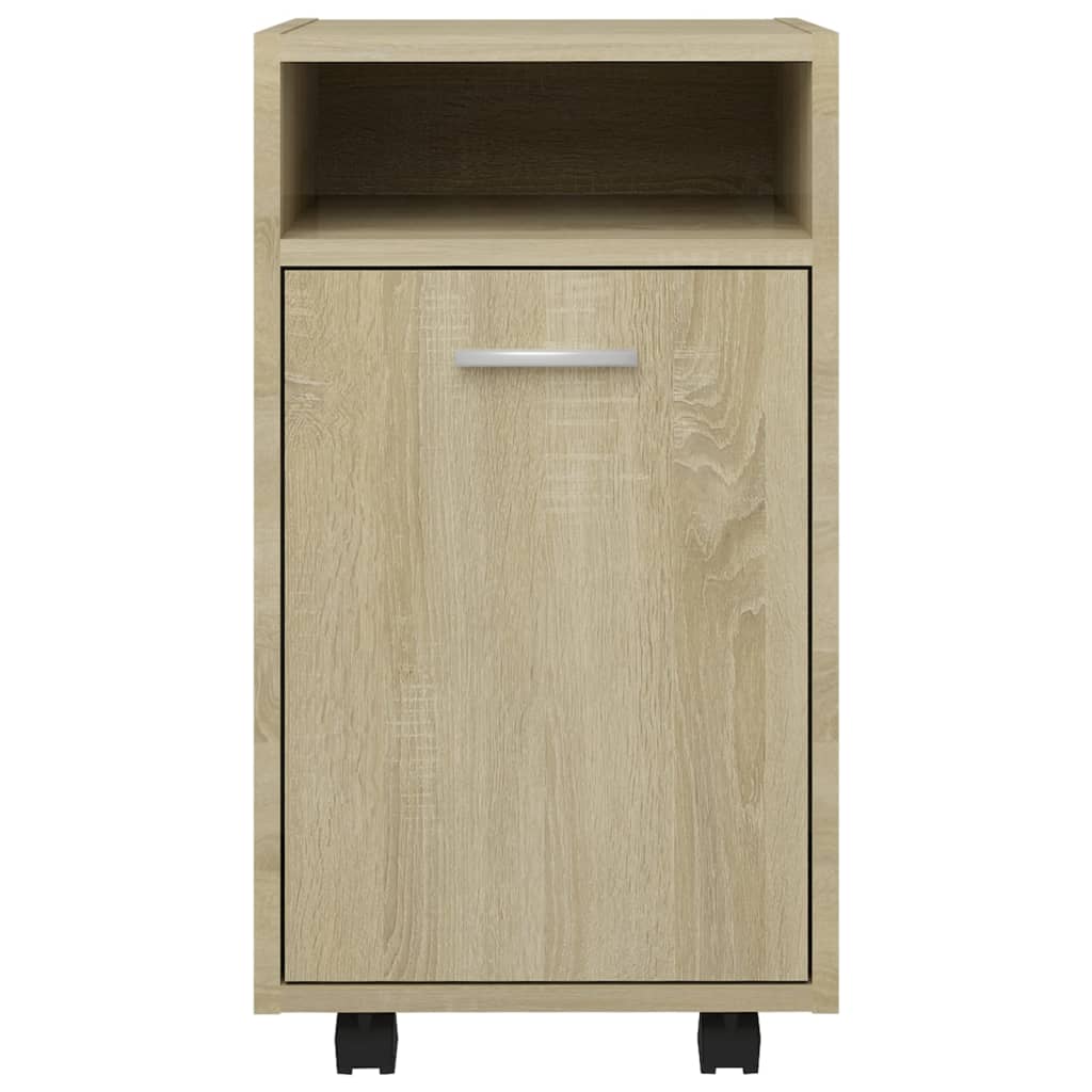 Beistellschrank mit Rollen Sonoma-Eiche 33x38x60 cm