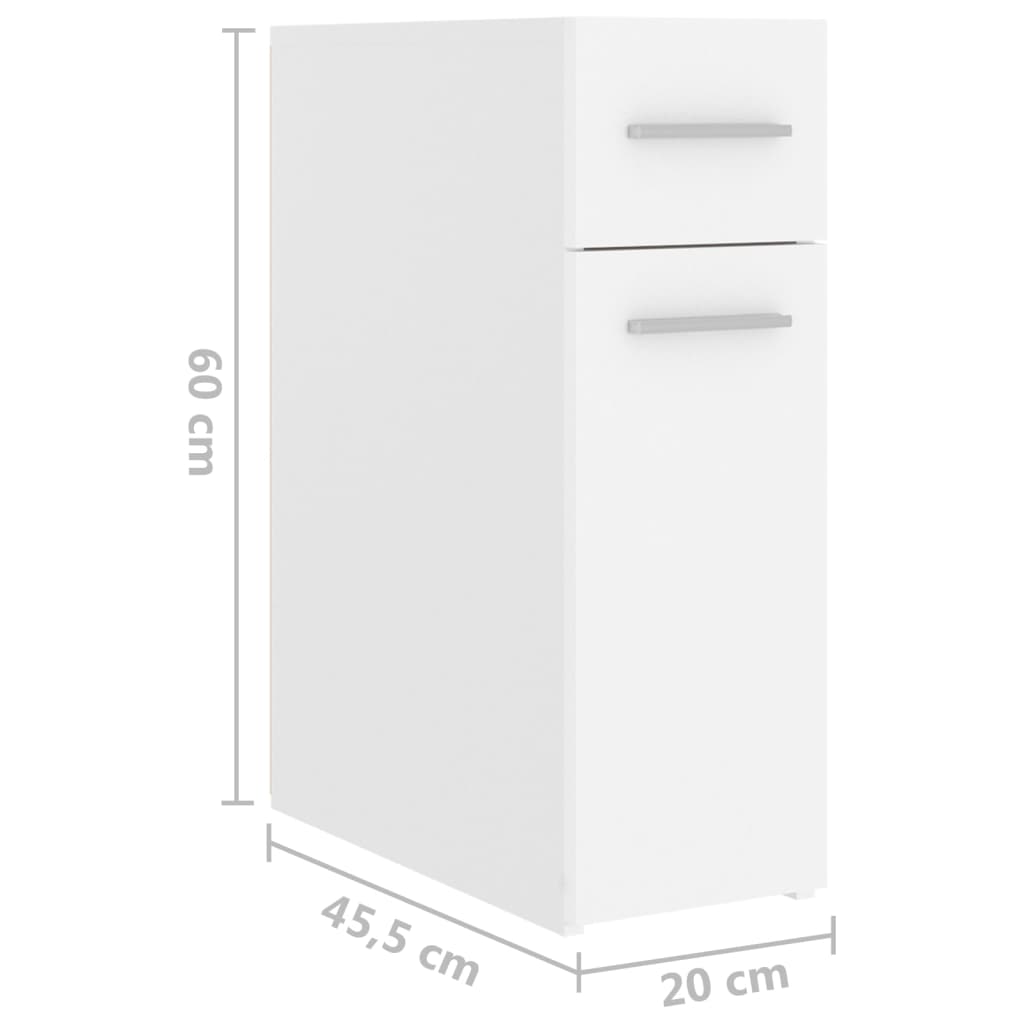 Apothekerschrank Weiß 20x45,5x60 cm Holzwerkstoff