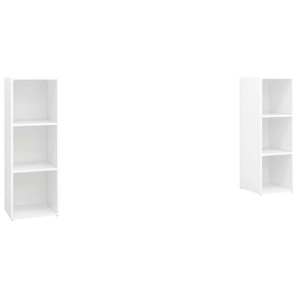 TV-Schränke 2 Stk. Weiß 107x35x37 cm Holzwerkstoff