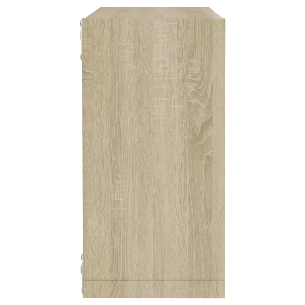 Würfelregale 2 Stk. Sonoma-Eiche 30x15x30 cm