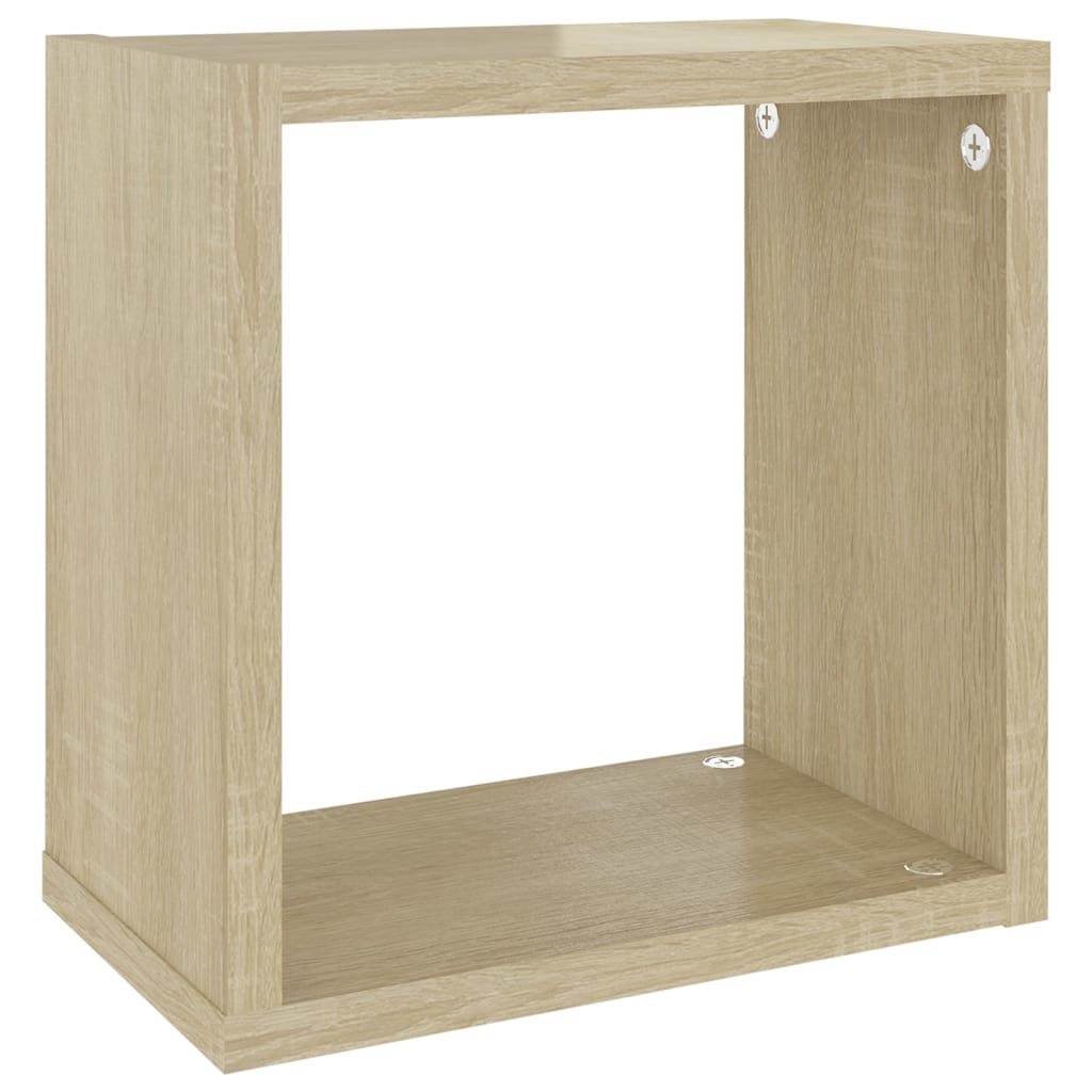 Würfelregale 2 Stk. Sonoma-Eiche 26x15x26 cm