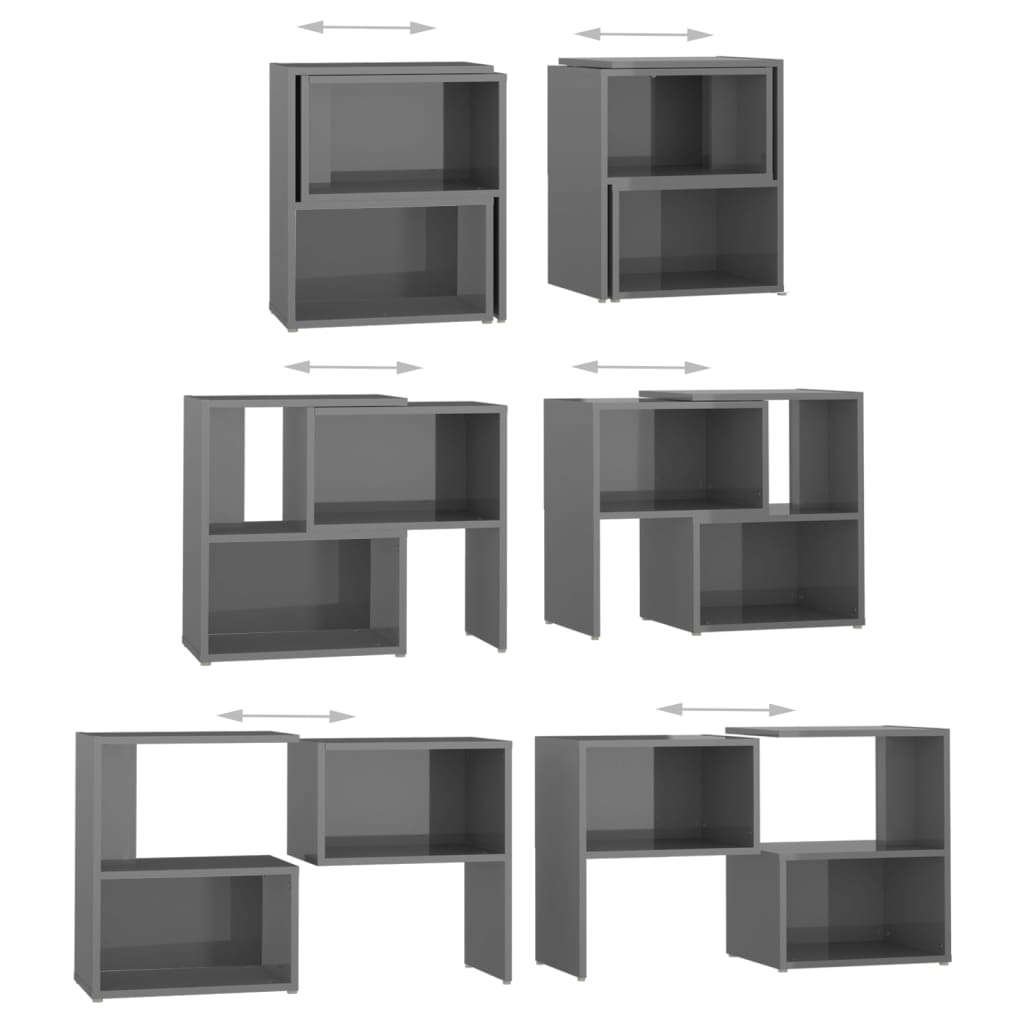 TV-Schrank Hochglanz-Grau 104x30x52cm Holzwerkstoff
