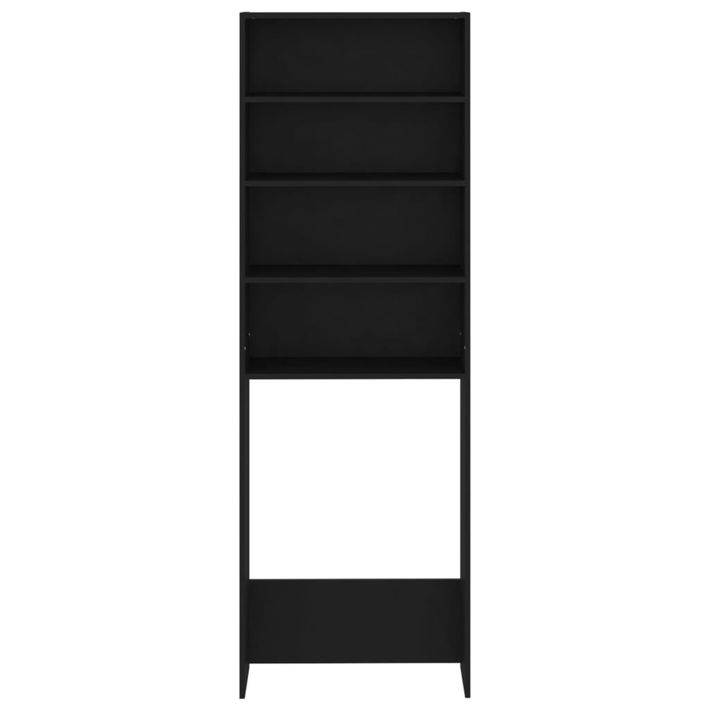 Waschmaschinenschrank Schwarz 64x24x190 cm