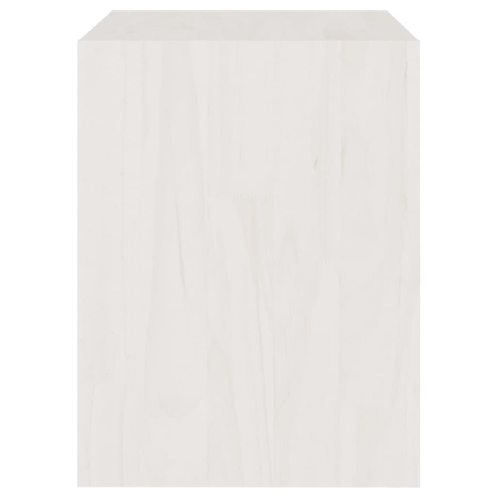 Nachttische 2 Stk. Weiß 40x30,5x40 cm Massivholz Kiefer