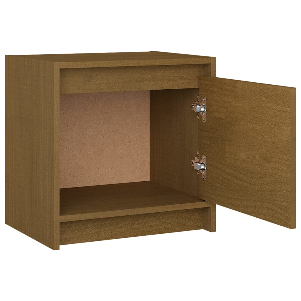 Nachtschrank Honigbraun 40x30,5x40 cm Massivholz Kiefer