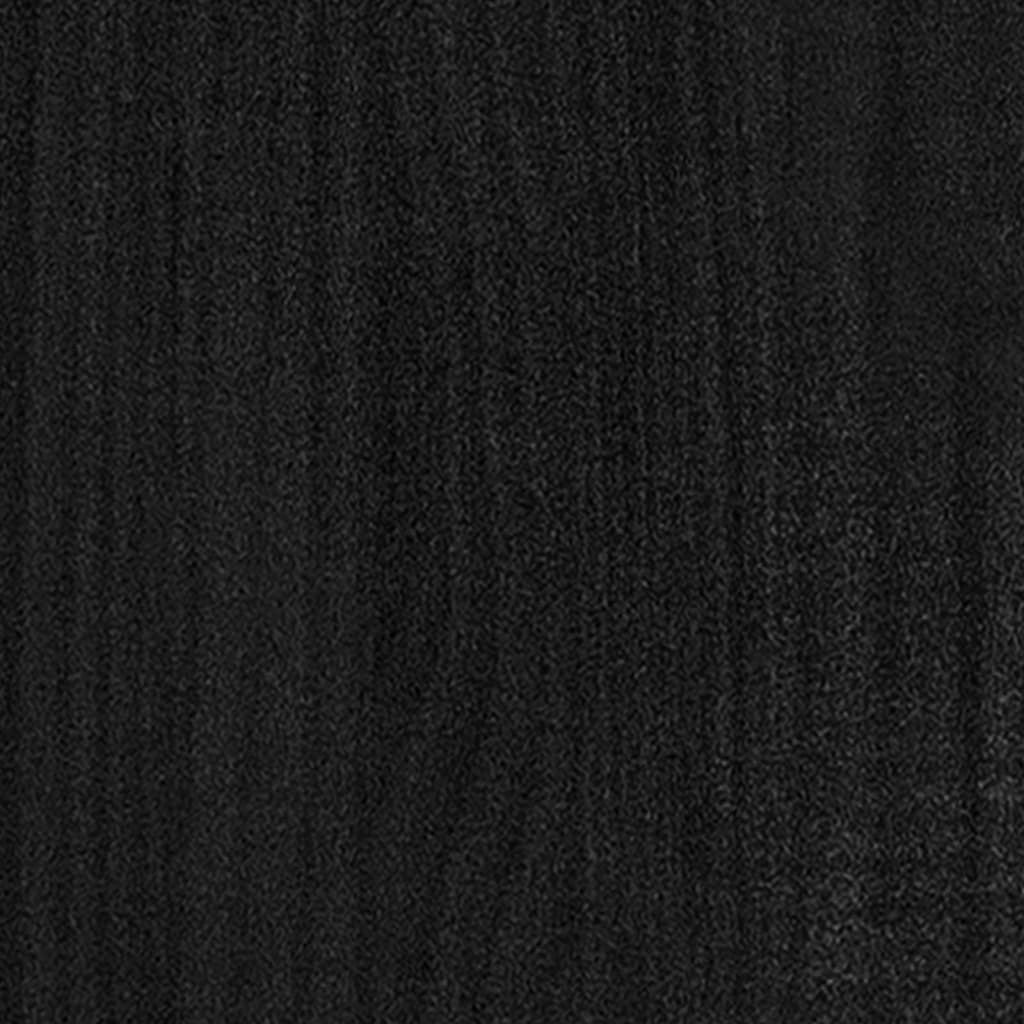 Nachtschränke 2 Stk. Schwarz 40x31x50 cm Massivholz Kiefer