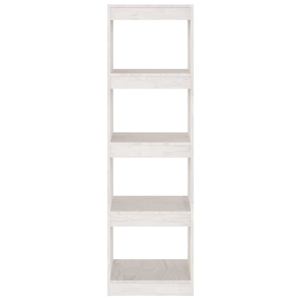 Bücherregal Raumteiler Weiß 40x30x135,5 cm Massivholz Kiefer