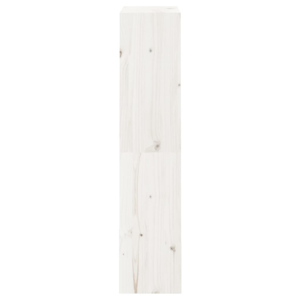 Bücherregal/Raumteiler Weiß 60x30x135,5 cm Massivholz Kiefer
