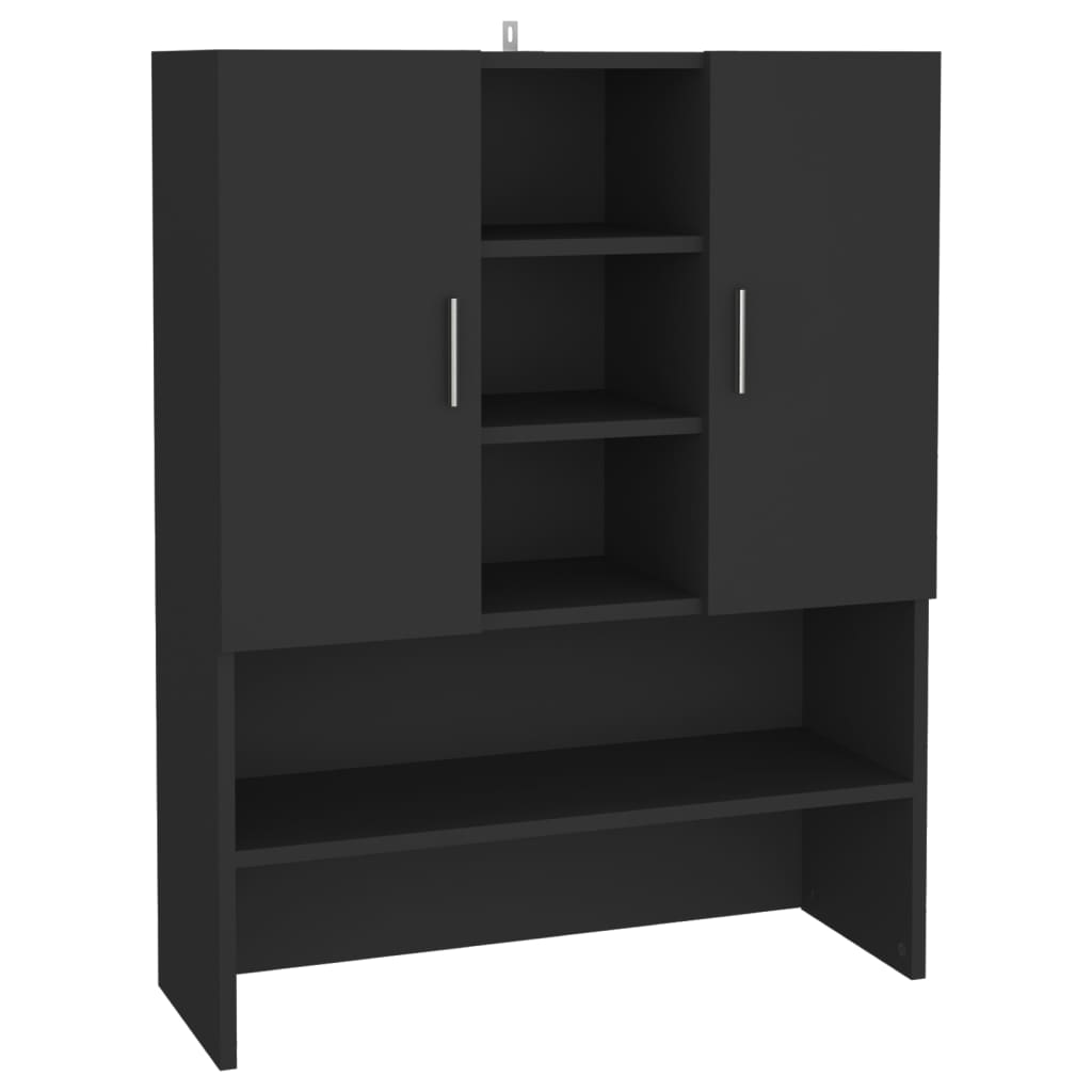 Waschmaschinenschrank Schwarz 70,5x25,5x90 cm