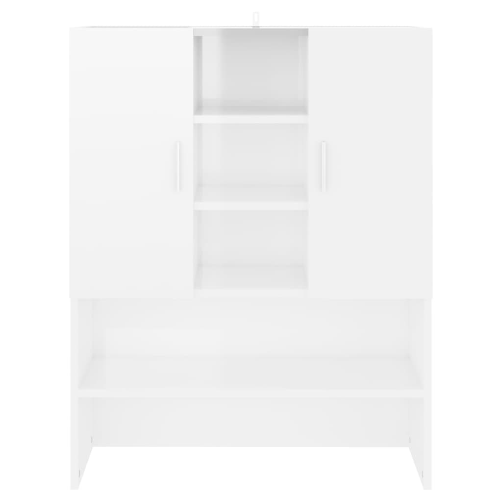 Waschmaschinenschrank Hochglanz-Weiß 70,5x25,5x90 cm