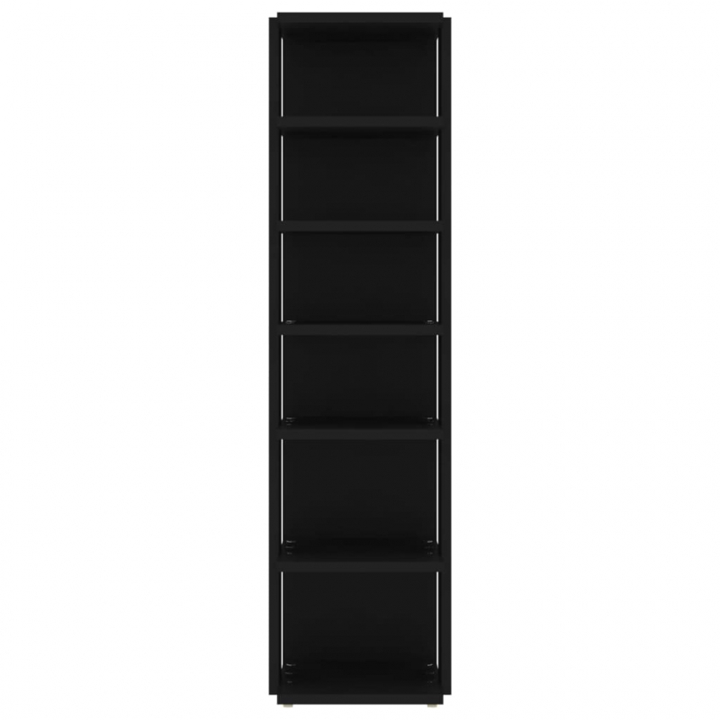 Schuhschrank Schwarz 27,5x27x102 cm Holzwerkstoff