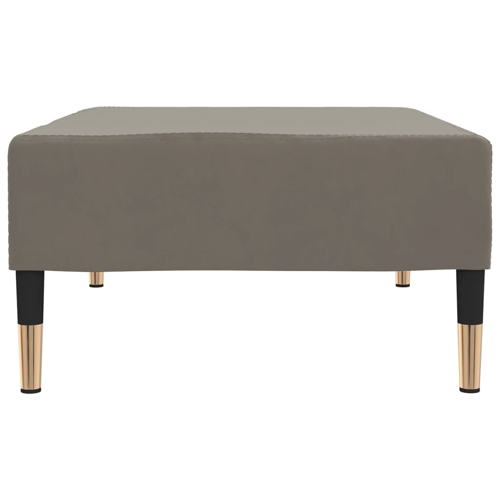 Fußhocker Hellgrau 78x56x32 cm Samt