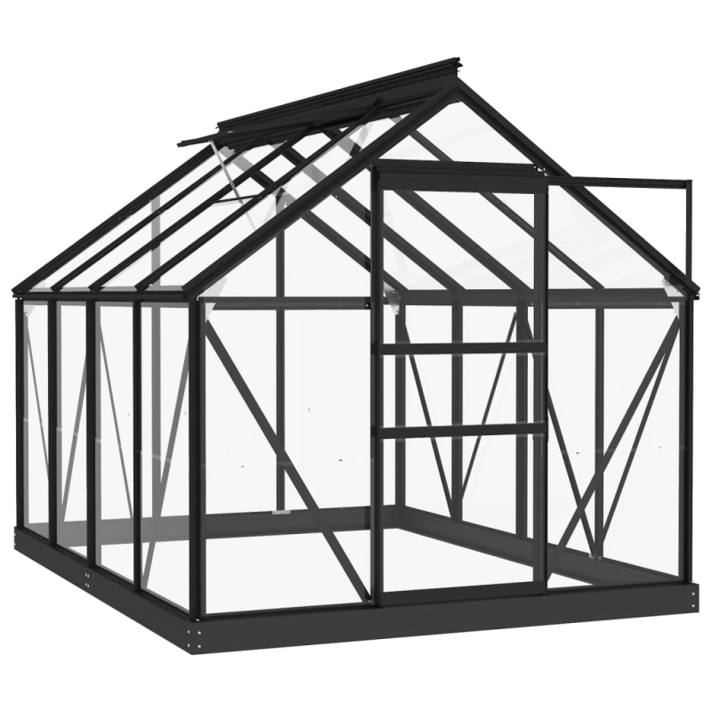 Ersatzgestell für Gewächshaus Anthrazit 155x103x191cm Aluminium