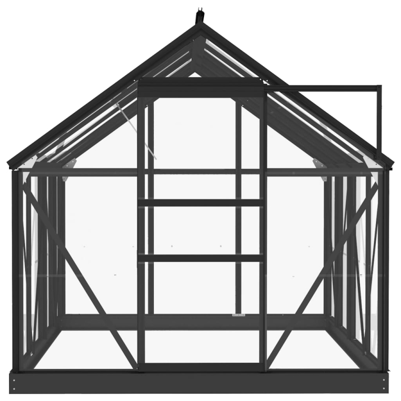 Ersatzgestell für Gewächshaus Anthrazit 155x103x191cm Aluminium