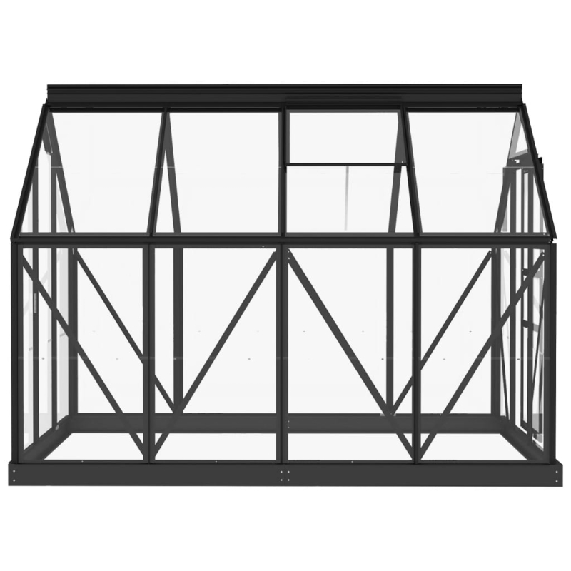 Ersatzgestell für Gewächshaus Anthrazit 155x103x191cm Aluminium