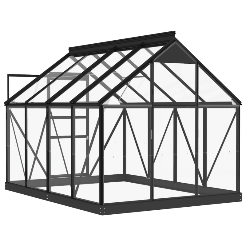 Ersatzgestell für Gewächshaus Anthrazit 155x103x191cm Aluminium
