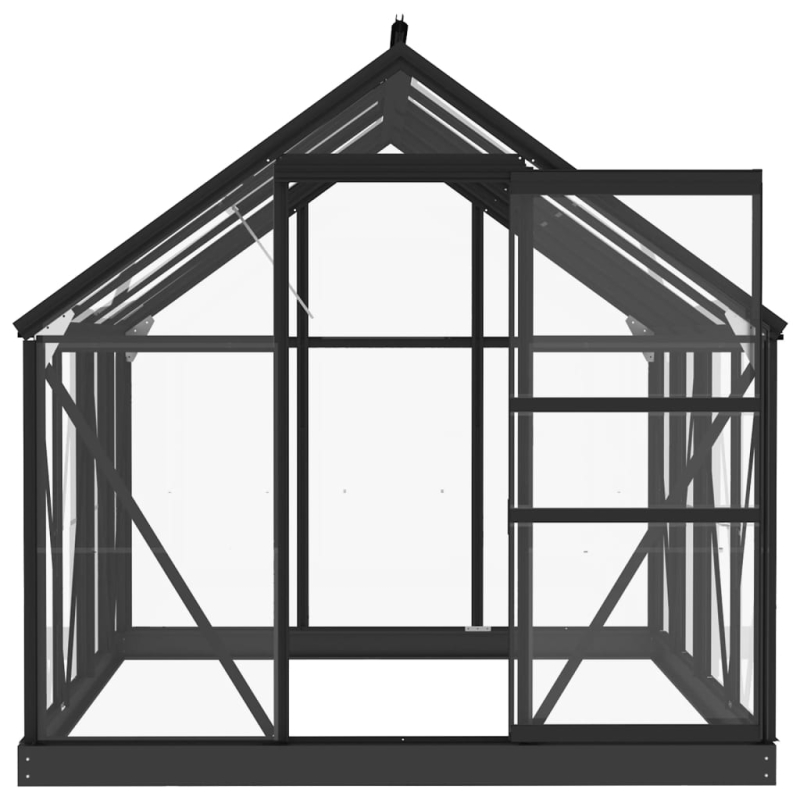 Ersatzgestell für Gewächshaus Anthrazit 155x103x191cm Aluminium