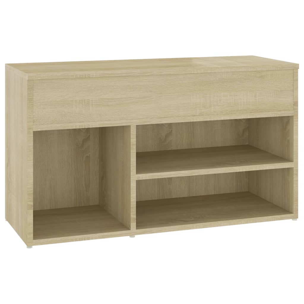 Schuhbank Sonoma-Eiche 80x30x45 cm Holzwerkstoff