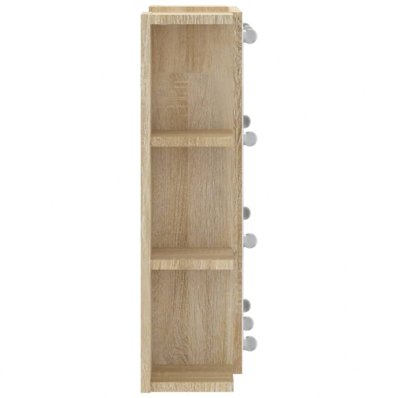 Spiegelschrank mit LED Sonoma-Eiche 70x16,5x60 cm