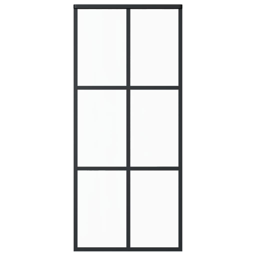 Schiebetür mit Beschlag ESG-Glas & Aluminium 90x205 cm
