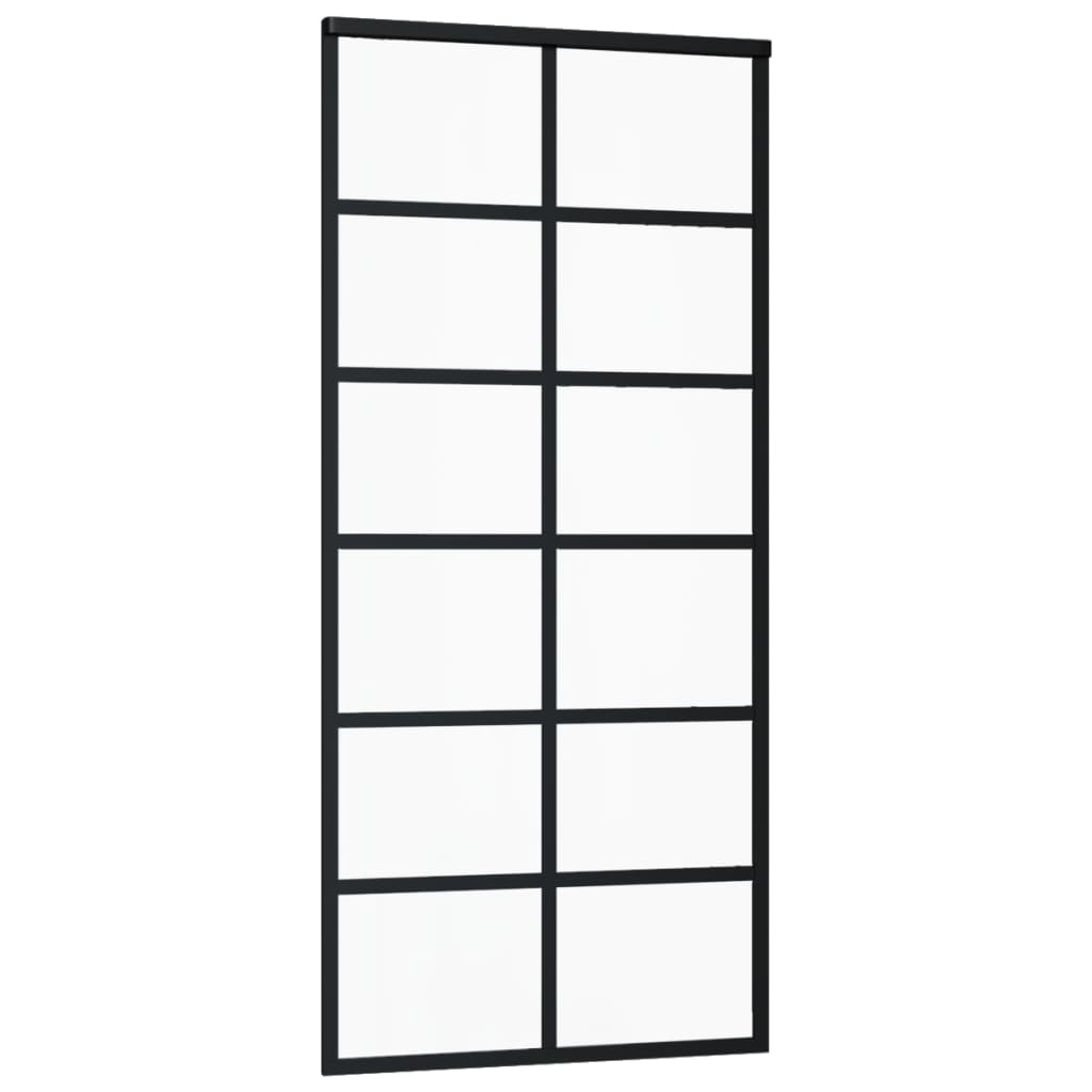 Schiebetür mit Beschlag ESG-Glas & Aluminium 90x205 cm