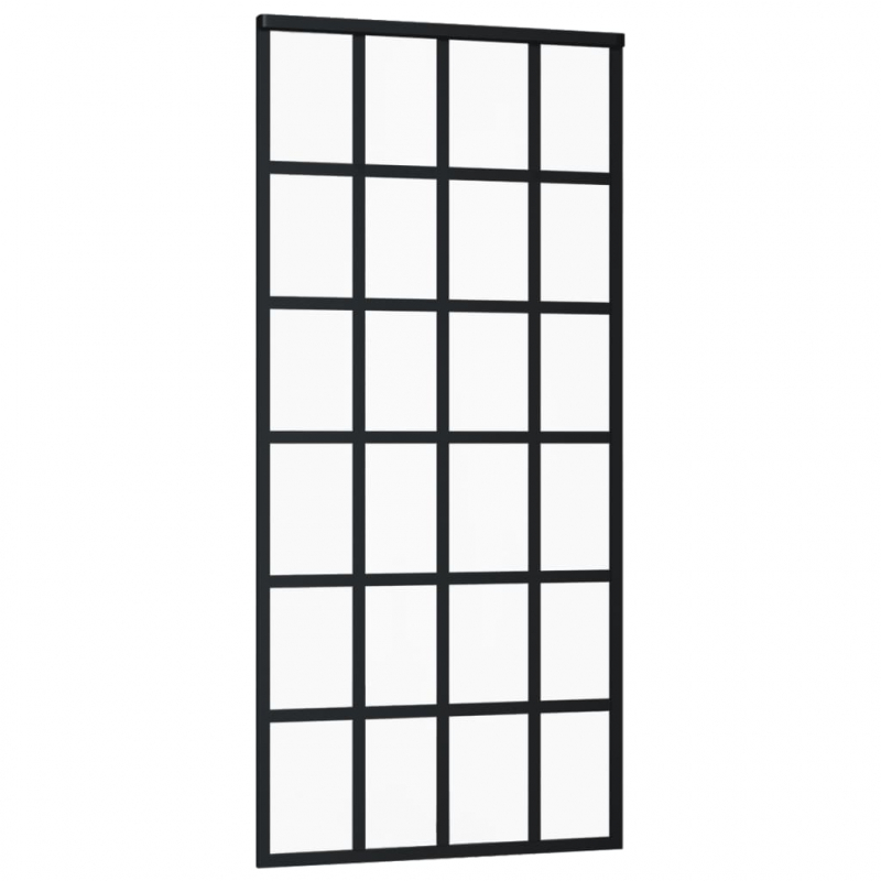 Schiebetür mit Beschlag ESG-Glas & Aluminium 90x205 cm