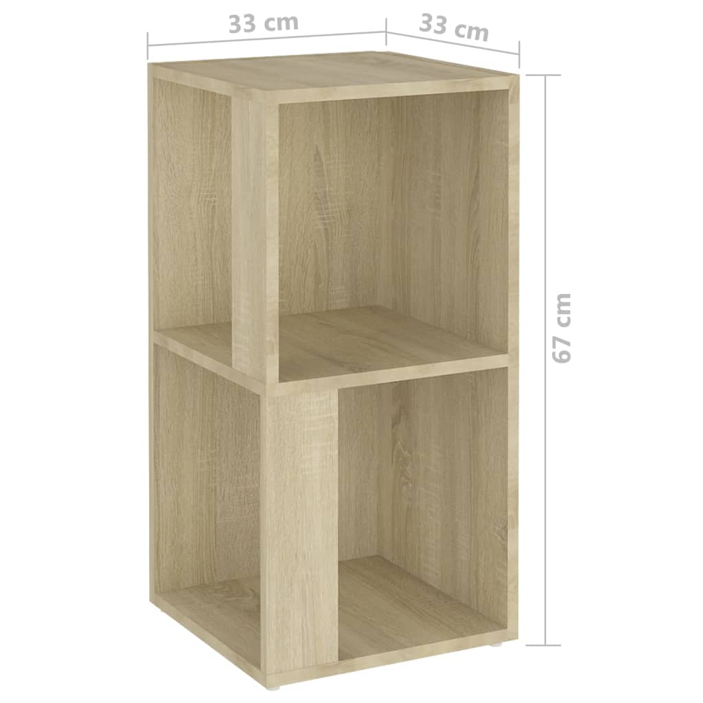 Eckregal Sonoma-Eiche 33x33x67 cm Holzwerkstoff