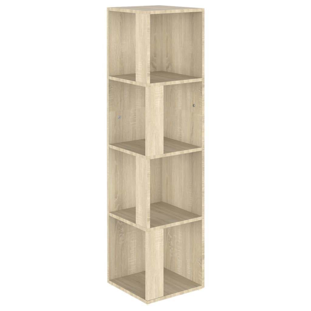 Eckregal Sonoma-Eiche 33x33x132 cm Holzwerkstoff