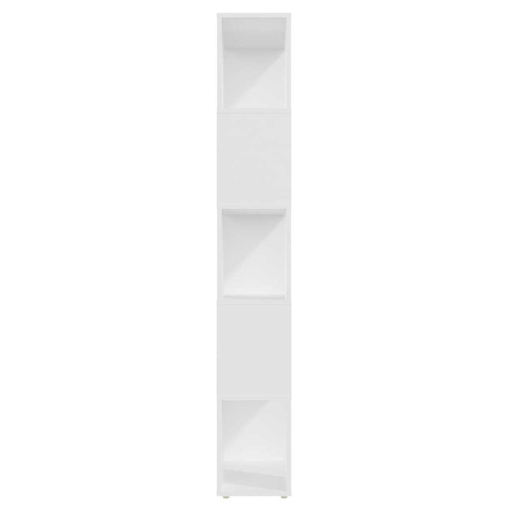 Bücherregal Raumteiler Weiß 60x24x155 Holzwerkstoff