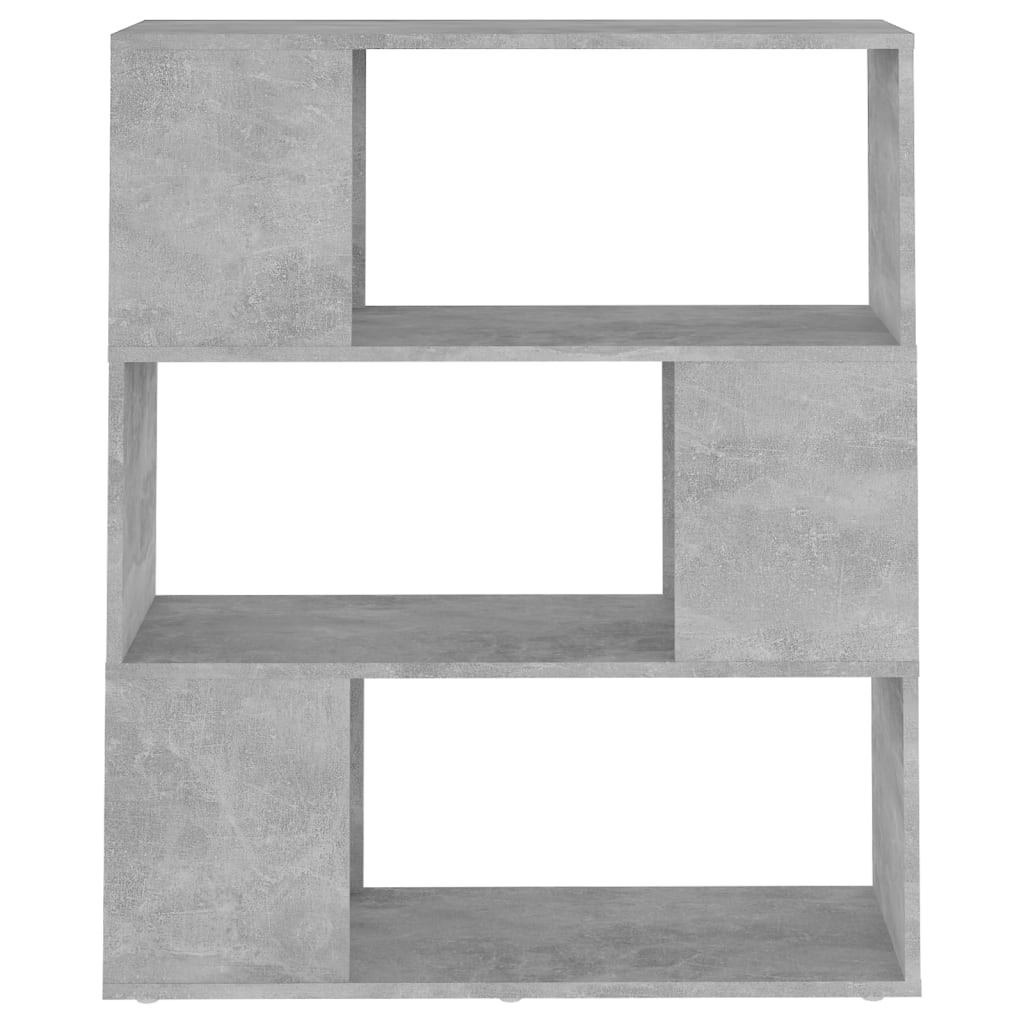 Bücherregal Raumteiler Betongrau 80x24x94 cm Holzwerkstoff