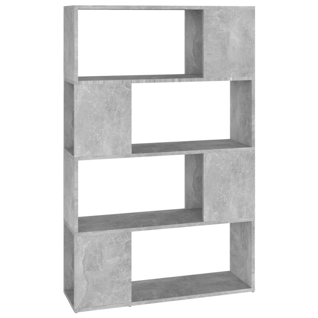 Bücherregal Raumteiler Betongrau 80x24x124,5 cm Holzwerkstoff