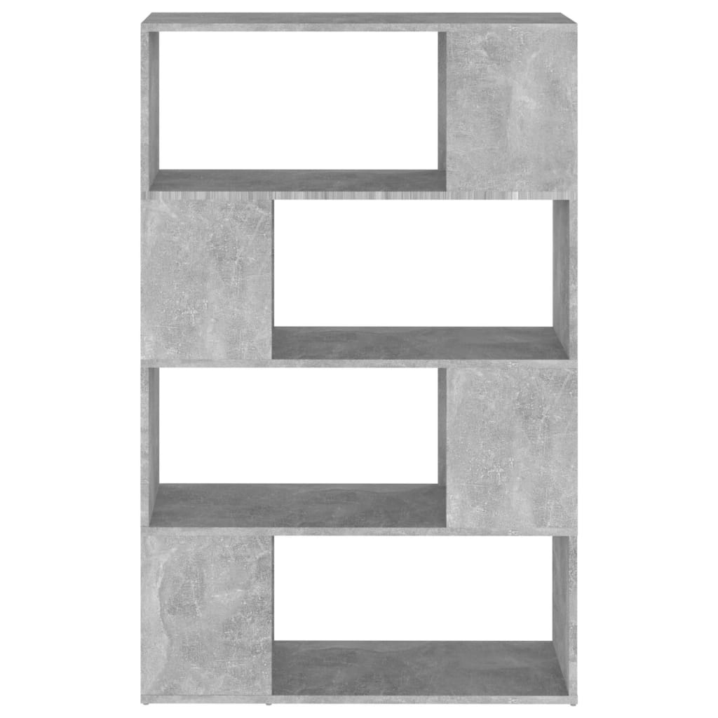 Bücherregal Raumteiler Betongrau 80x24x124,5 cm Holzwerkstoff