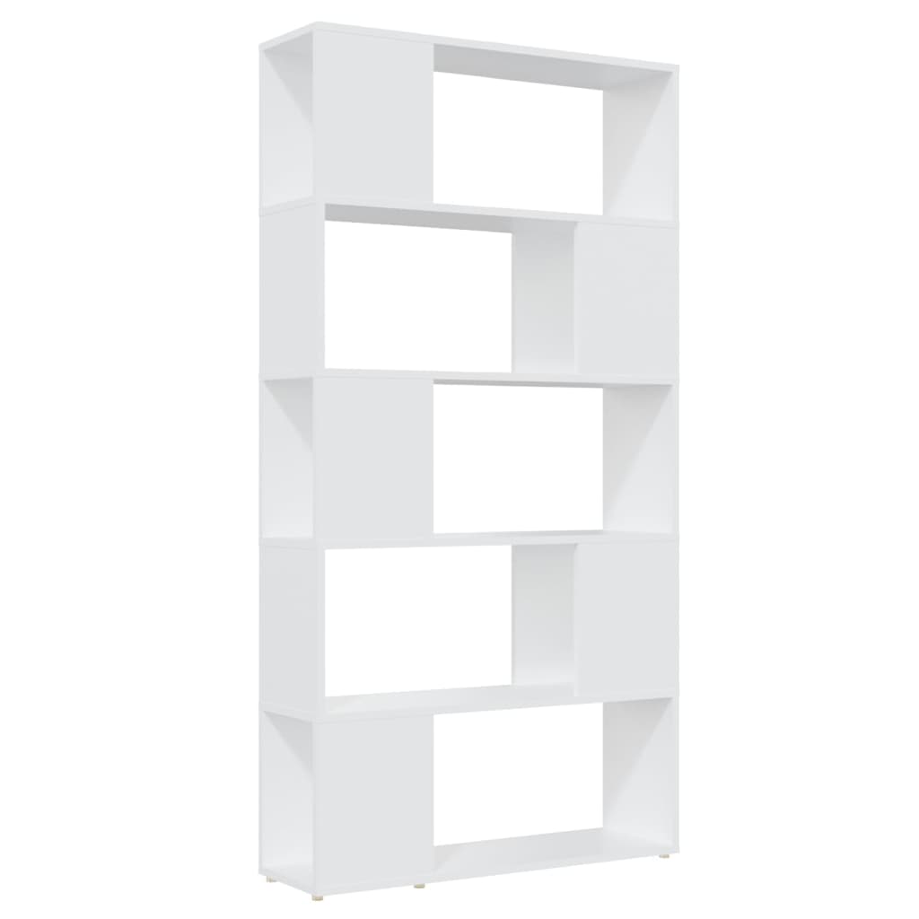 Bücherregal Raumteiler Weiß 80x24x155 cm Holzwerkstoff