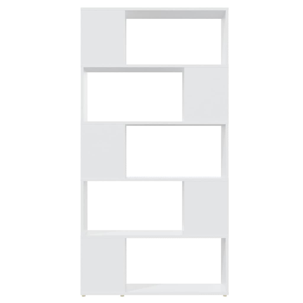 Bücherregal Raumteiler Weiß 80x24x155 cm Holzwerkstoff