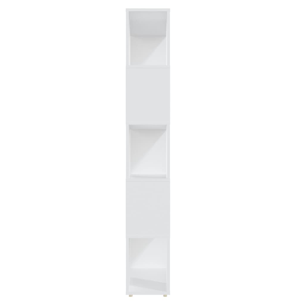 Bücherregal Raumteiler Weiß 80x24x155 cm Holzwerkstoff