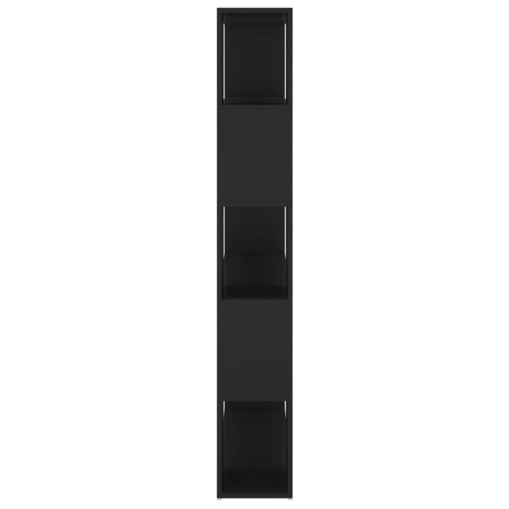 Bücherregal Raumteiler Schwarz 100x24x155 cm Holzwerkstoff