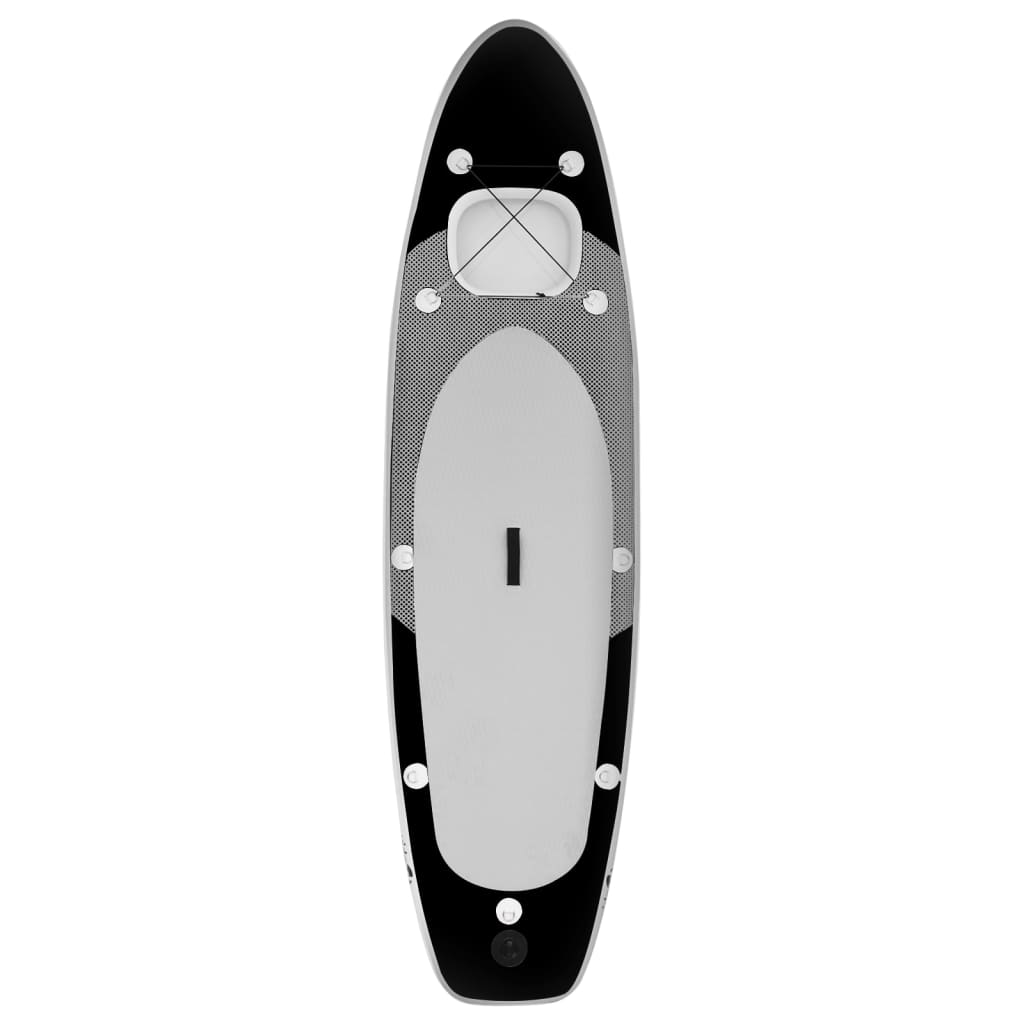 SUP-Board-Set Aufblasbar Schwarz 300x76x10 cm