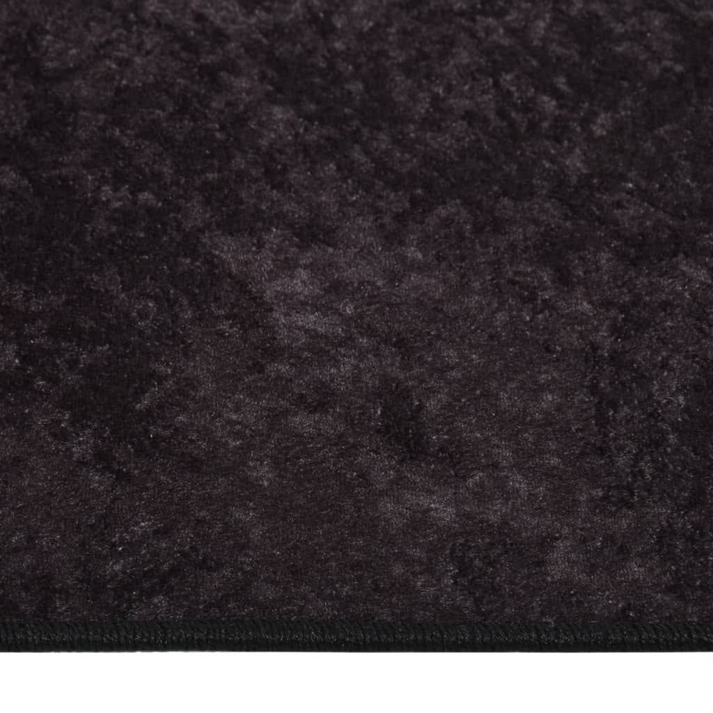 Teppich Waschbar 120x180 cm Anthrazit Rutschfest