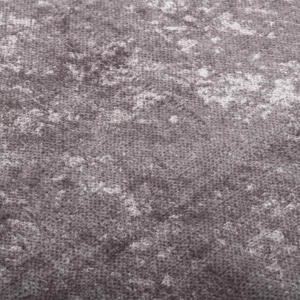 Teppich Waschbar 190x300 cm Grau Rutschfest