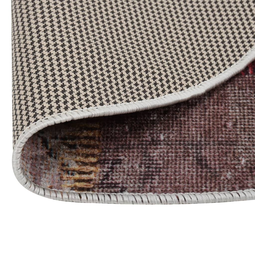 Teppich Waschbar Patchwork Mehrfarbig ?120 cm Rutschfest